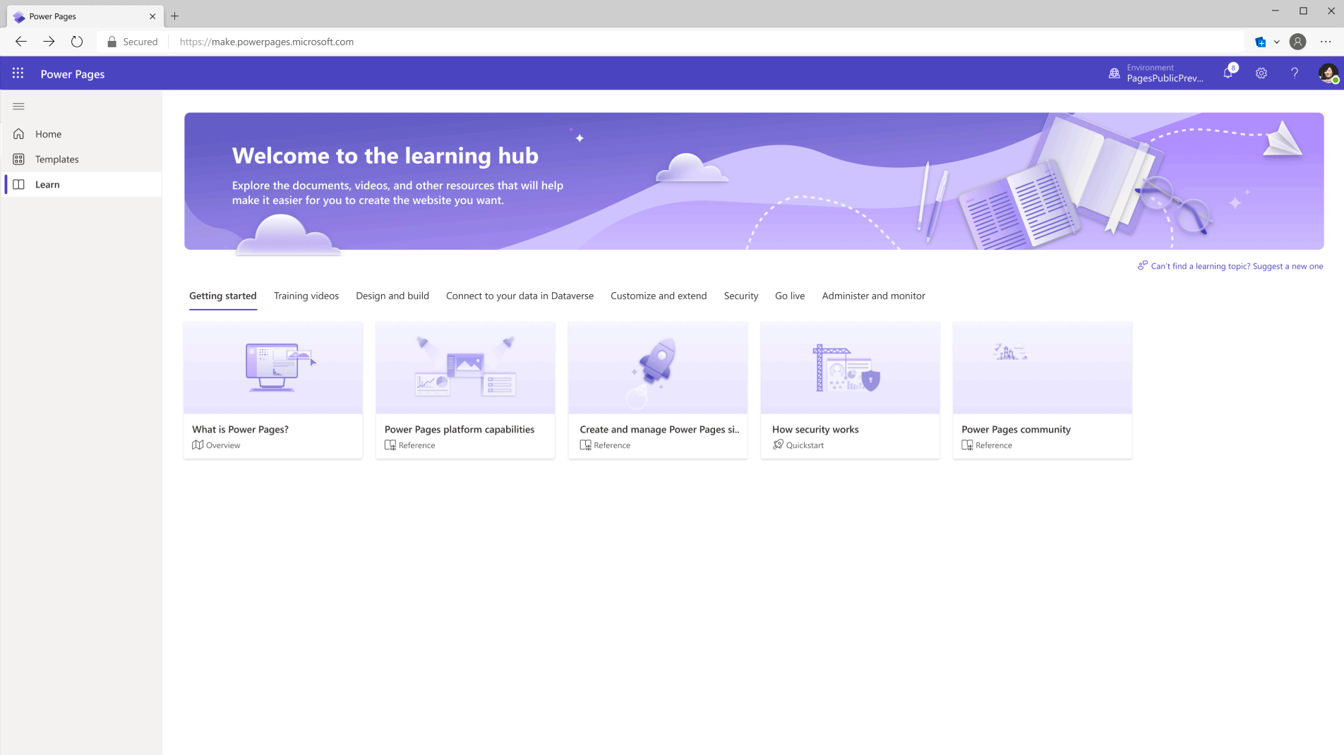 Get help in Learn Hub