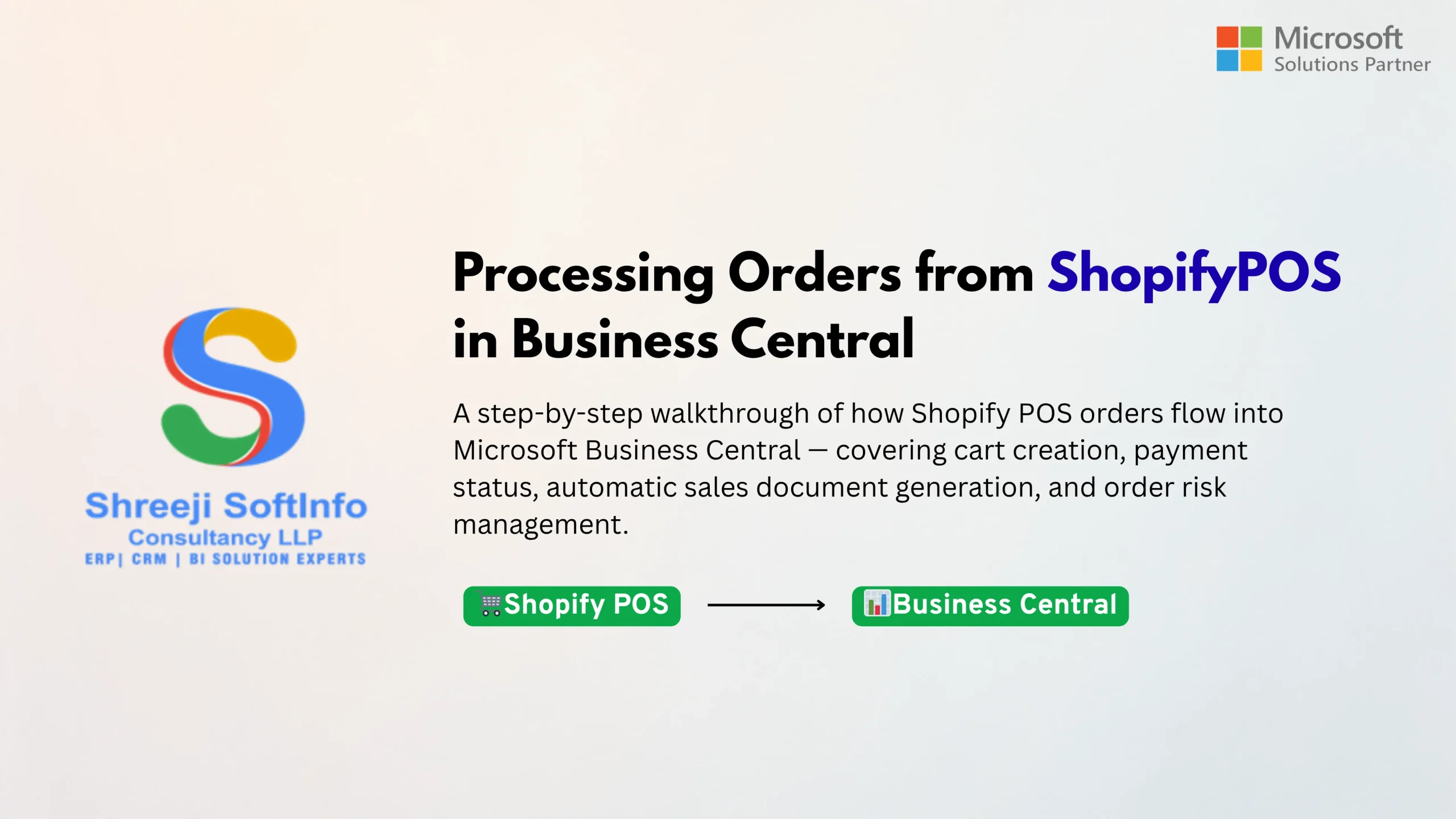 Processing orders created from Shopify POS in Microsoft Dynamics 365 Business Central